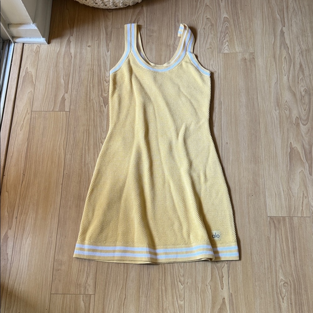 ALO Yoga Yellow and White Dress